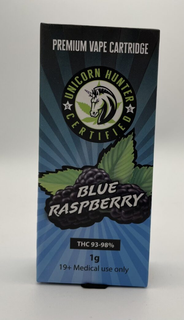 Unicorn Hunter | Blue Raspberry Hybrid Vape Cartridge 1ml