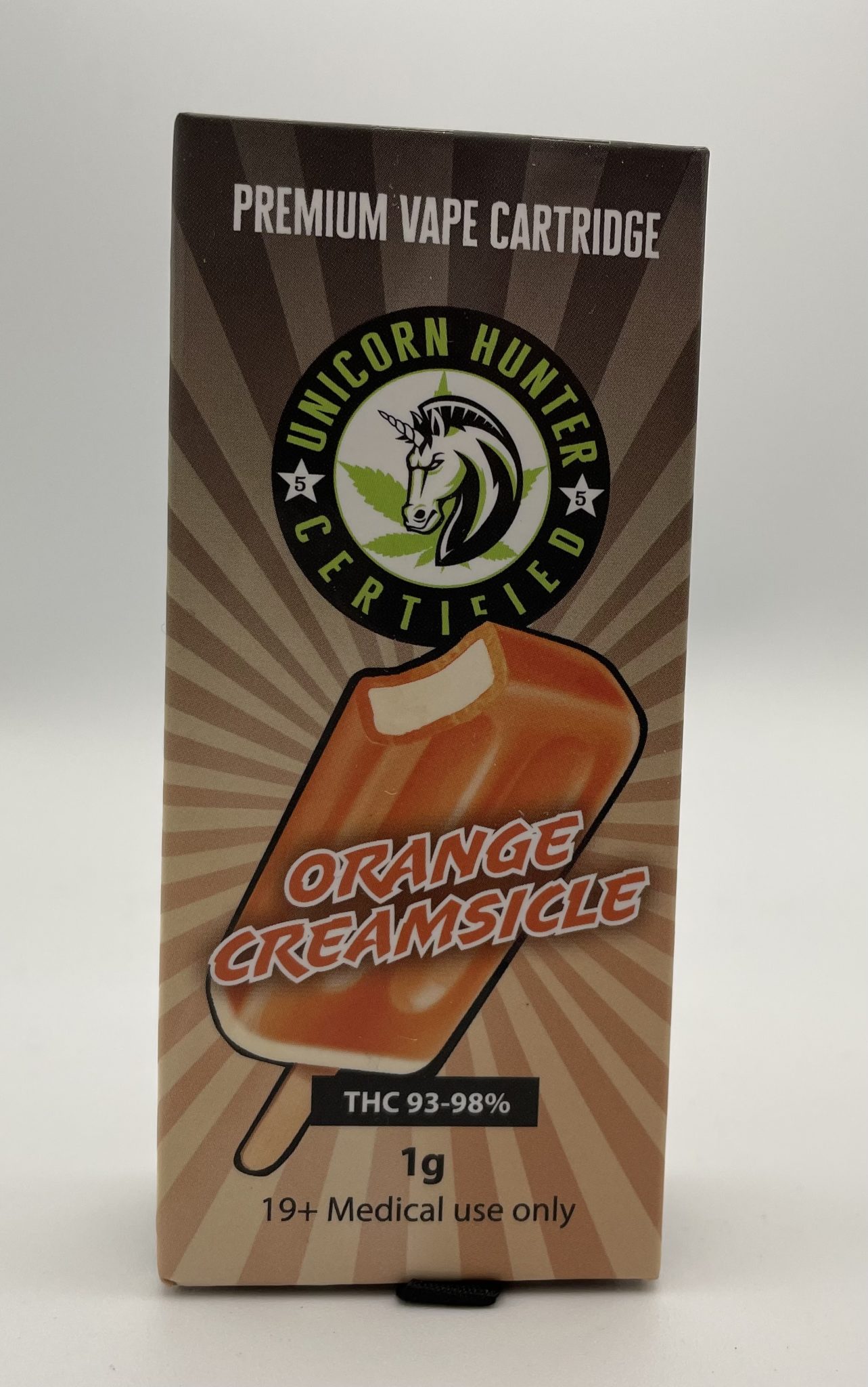 Unicorn Hunter Orange Creamsicle Vape Cartridge 1ml THC HERBALIST