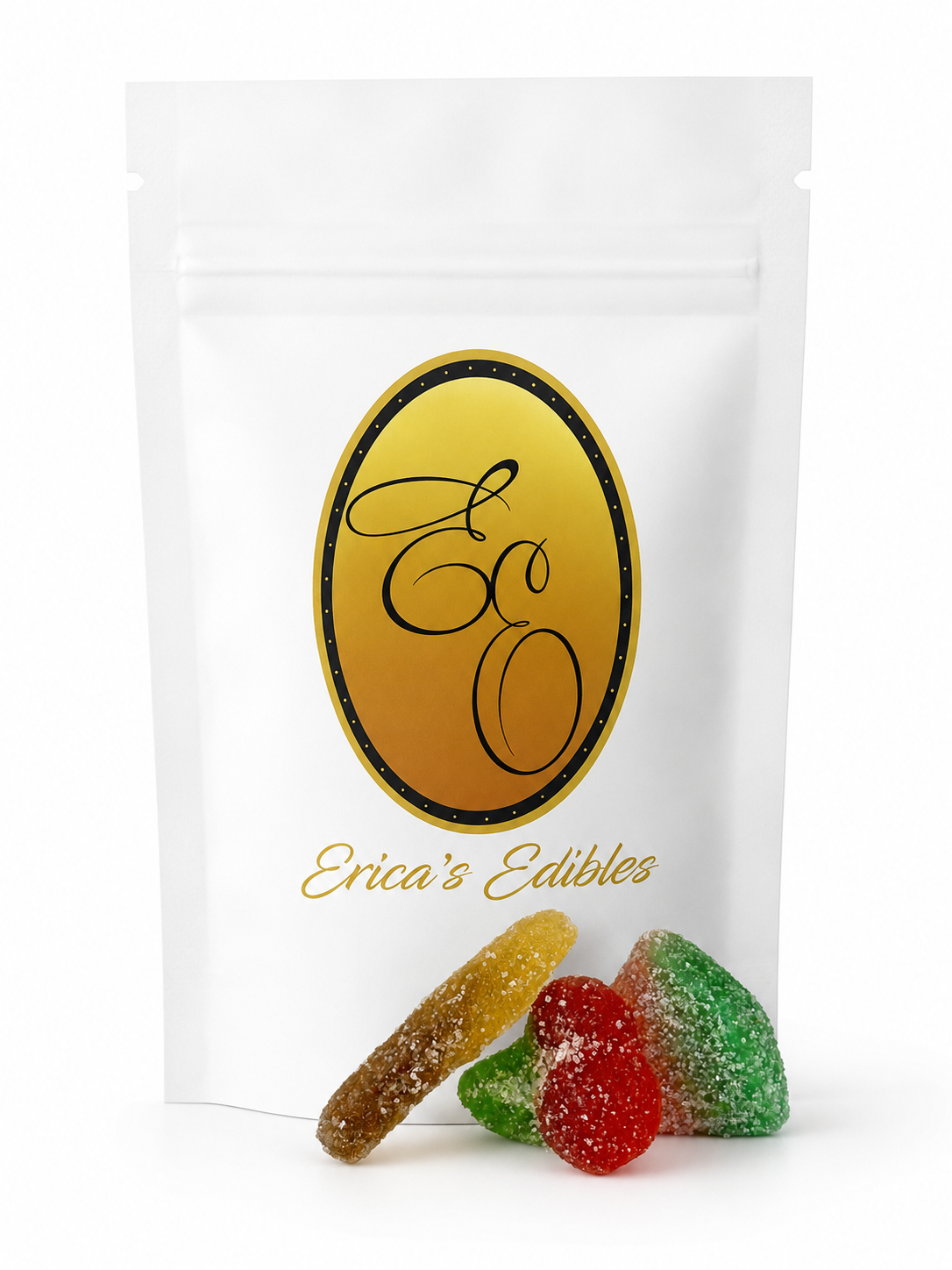 Erica's Edibles Mixed Gummies 500MG THC cannabis edible package