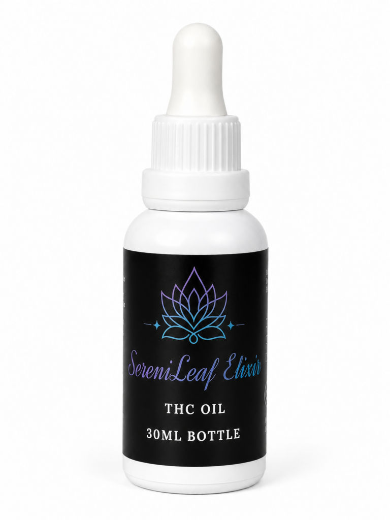 SereniLeaf 1500mg THC Tincture 30mL cannabis oil bottle