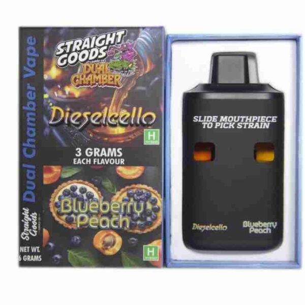 Straight Goods Supply Co. | Dieselcello + Blueberry Peach | Duel Chamber 6G Vape