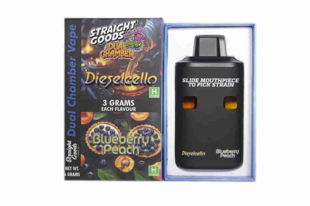 Straight Goods Supply Co. | Dieselcello + Blueberry Peach | Duel Chamber 6G Vape