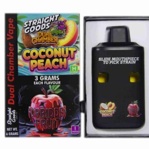 Straight Goods Supply Co. | Coconut Peach + Forbidden Fruit | Duel Chamber 6G Vape