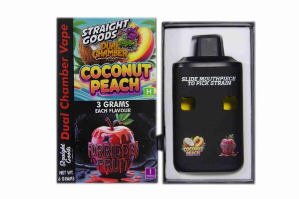 Straight Goods Supply Co. | Coconut Peach + Forbidden Fruit | Duel Chamber 6G Vape