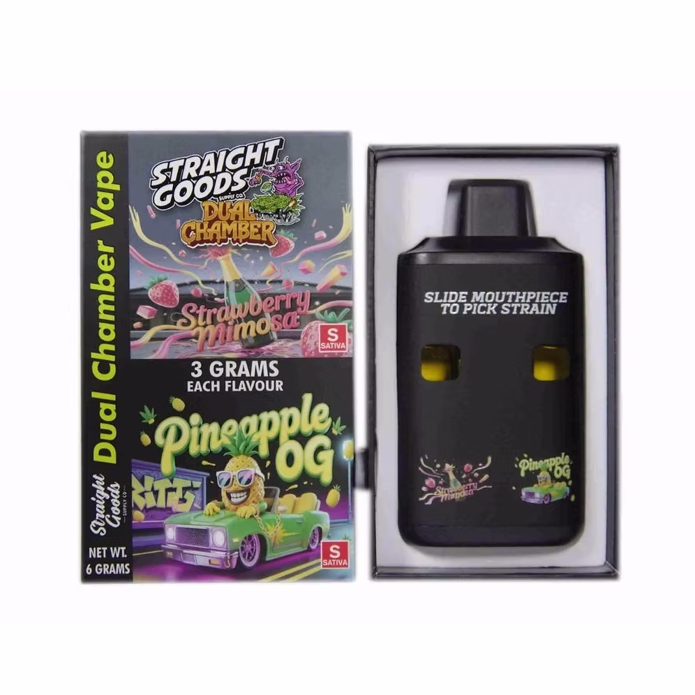 Straight Goods Supply Co. | Strawberry Mimosa + Pineapple OG | Duel Chamber 6G Vape