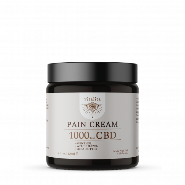 Vitalita 1000mg CBD Pain Cream 120ml with menthol and shea butter