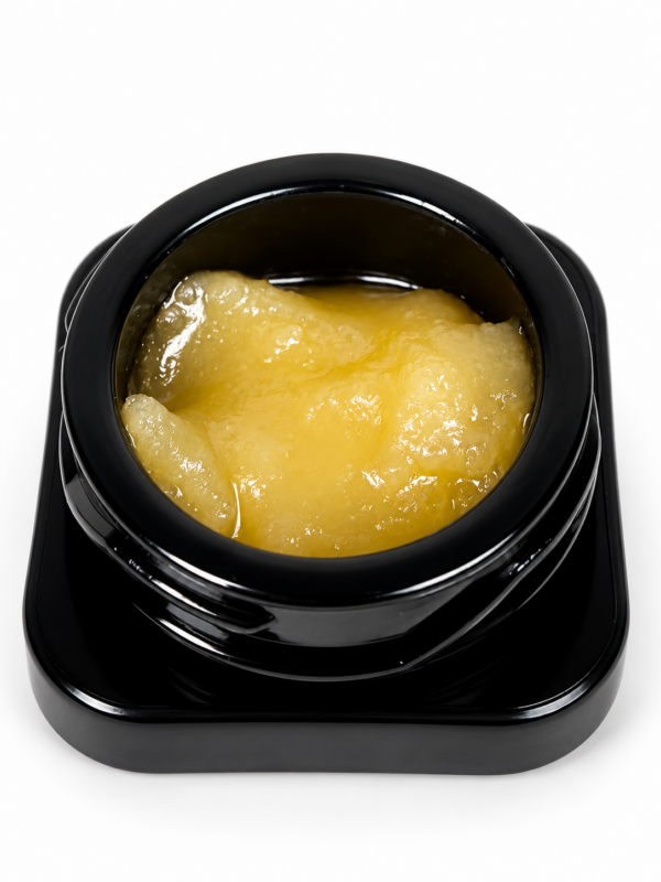 West Coast Cure Guava Gelato Live Resin 3.5G in black concentrate jar