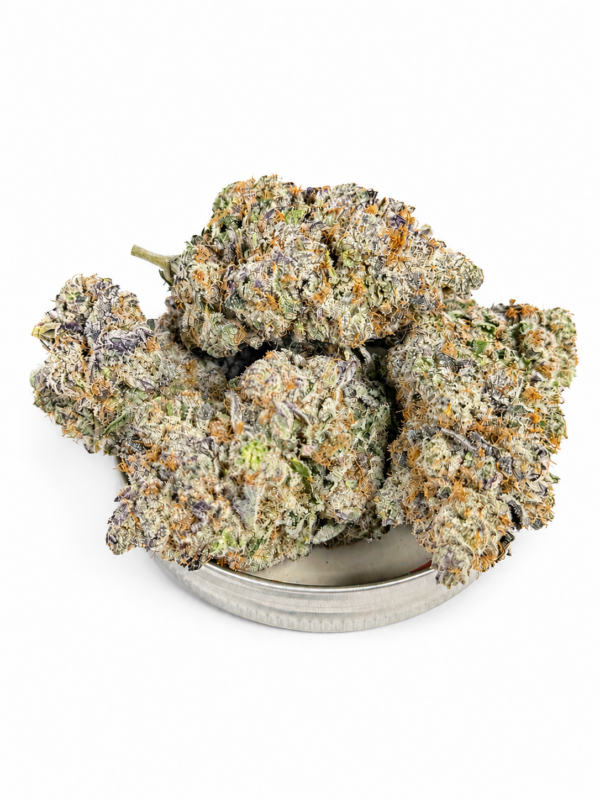 Blackberry Kush cannabis flower – premium indica strain with frosty purple buds | THC Herbalist