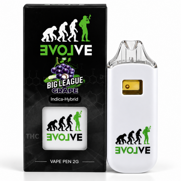 EVOLVE Big League Grape Disposable Vape Pen 2G new-design packaging