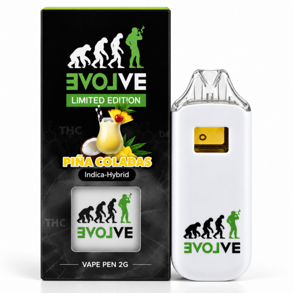 EVOLVE Piña Coladas Disposable Vape Pen 2G new-design packaging