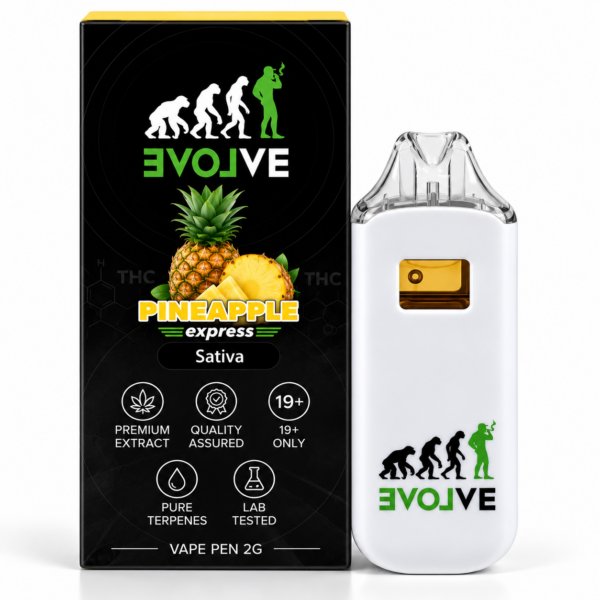 EVOLVE Pineapple Express Disposable Vape Pen 2G new-design packaging