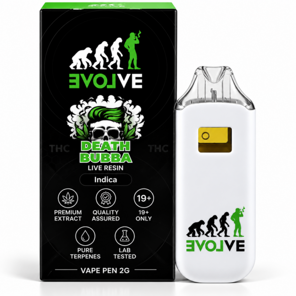 EVOLVE Death Bubba Disposable Vape Pen 2G new-design packaging