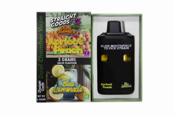 Straight Goods Supply Co. | Apricot Peach + Blue Lemonade | Dual Chamber 6G Vape