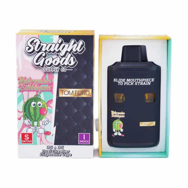 Straight Goods Supply Co. | Watermelon Bubblegum + Tom Ford  | Duel Chamber 6G Vape